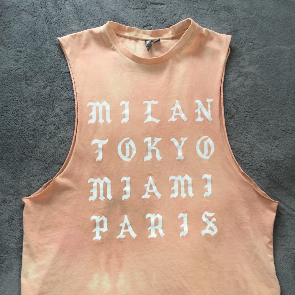 ASOS Unisex Bleached Tank Size Small - NEW